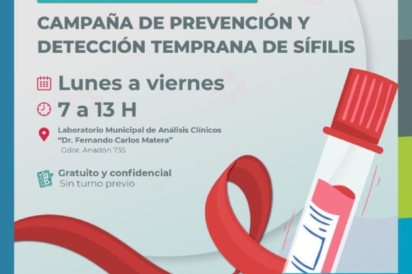 Continúa la campaña de prevención y detención temprana de sífilis