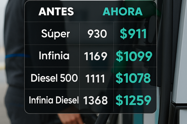 Bajaron los precios del combustible