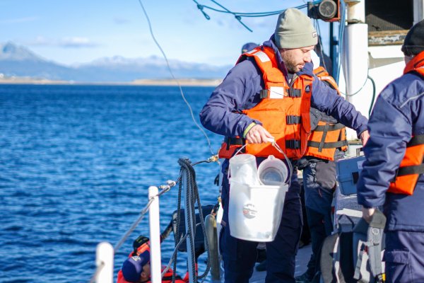 Realizan monitoreo para medir la contaminación con efluentes cloacales del Canal Beagle y la bahía de Ushuaia