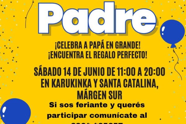 Feria por el Día del Padre en Margen Sur: regalos únicos y apoyo a emprendedores locales