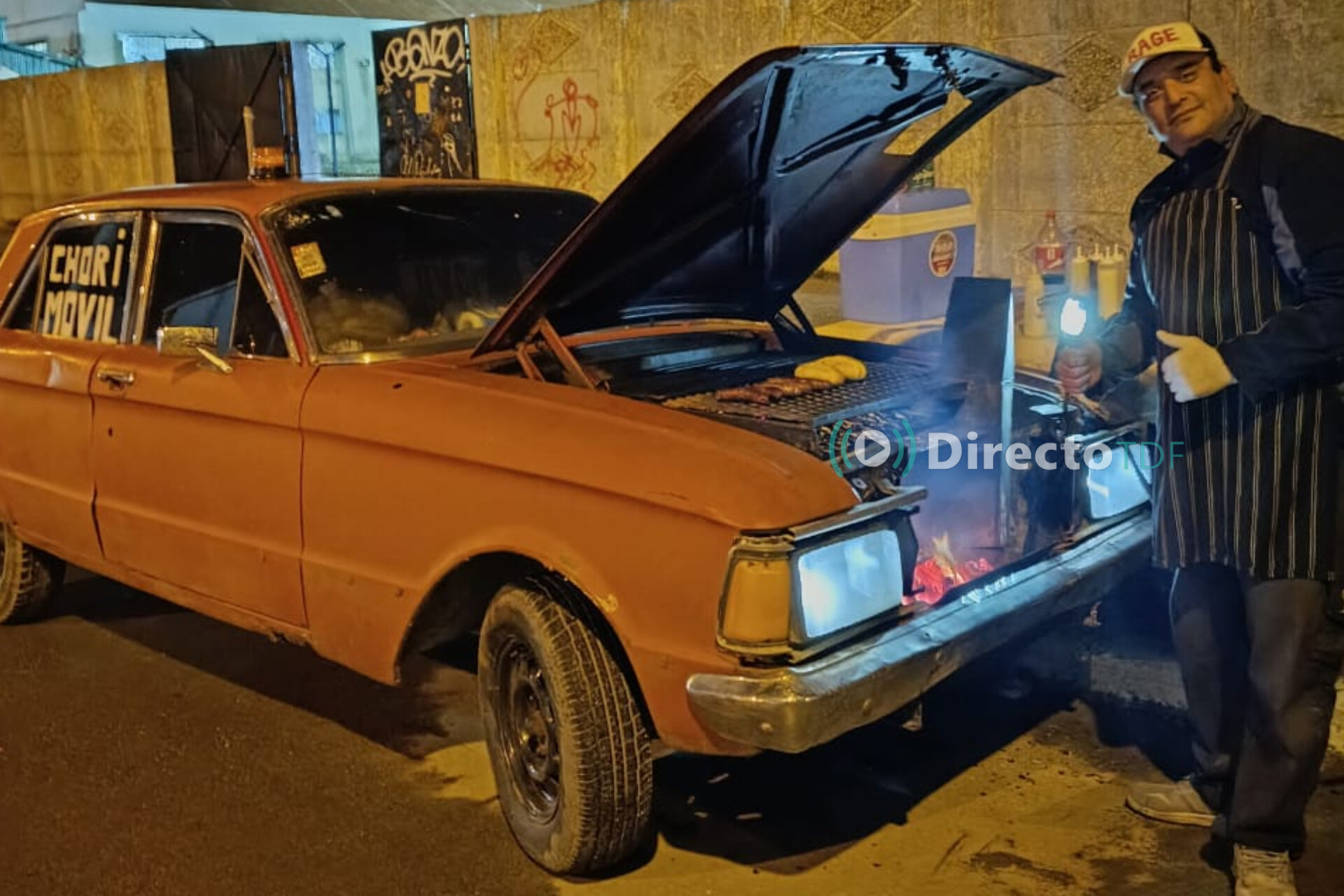 De un auto a una parrilla móvil: la curiosa idea que cobró vida en Río Grande